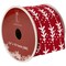 Northlight Red and White Christmas Tree Wired Craft Ribbon 2.5" x 10 Yards
